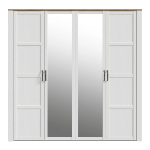 Szafa z lustrem 220 cm Dąb Riviera/Modrzew Jasny Sibiu